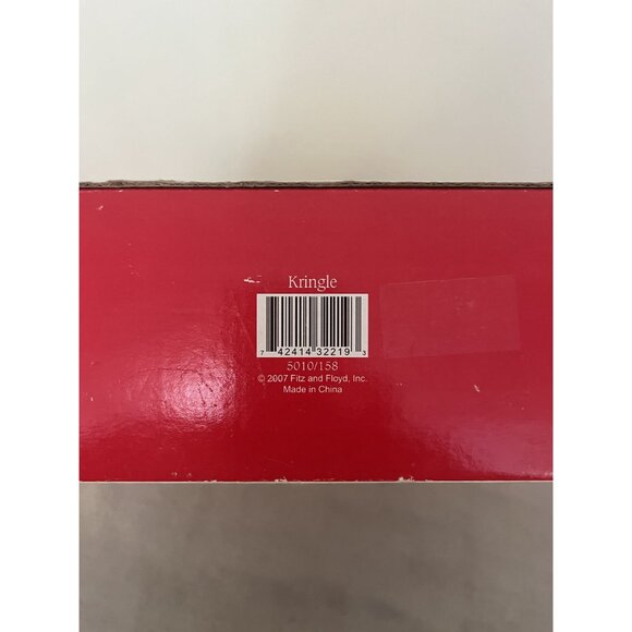 Kringle By Fitz And Floyd Santa Claus Polka Dot Ceramic Serving Plate - Picture 4 of 8